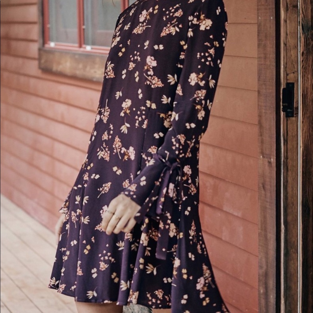 Amour Vert Floral Silk Dress